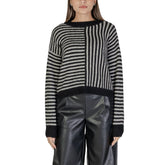 Vero Moda Black And White Recycled Polyester Sweater -   -  Vero Moda.